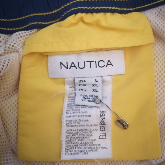 Nautica Men's Yellow Mesh Lined Swim Shorts - Picture 6 of 11
